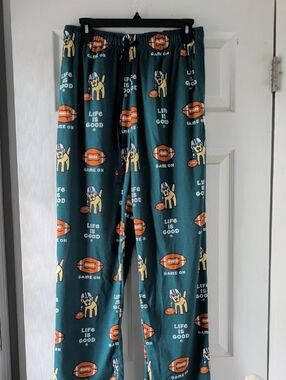 Life Is Good Men's Large Fleece Sleep Pants EUC